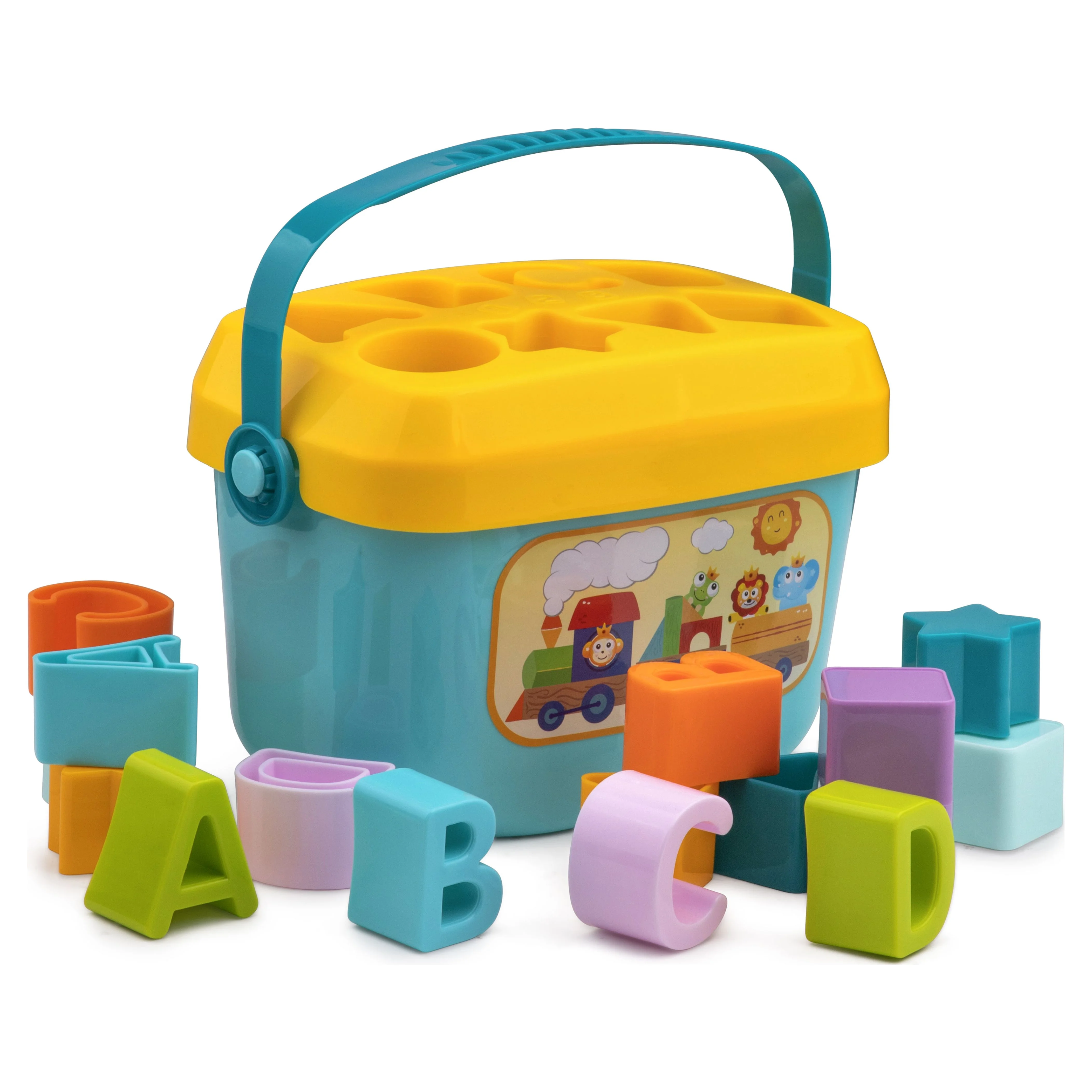 Shipra Play House 16 multicolour shapes & alphabets block for kids, toddlers, childrens